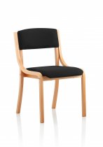 Stacking Visitor Chair | No Arms | Black | Madrid