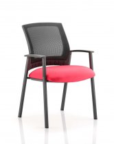 Mesh Back Stacking Conference Chair | Bergamot Cherry Red | Metro