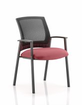 Mesh Back Stacking Conference Chair | Ginseng Chilli Red | Metro