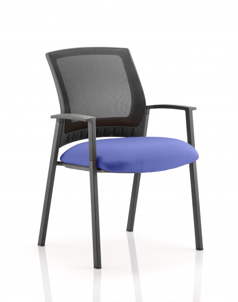 Mesh Back Stacking Conference Chair | Stevia Blue | Metro