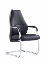 Meeting Room Chair | Leather | Black & Mink | Mien