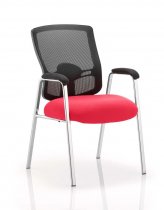 Conference & Visitor Chair | Mesh Back | Bergamot Cherry Red Seat | Portland