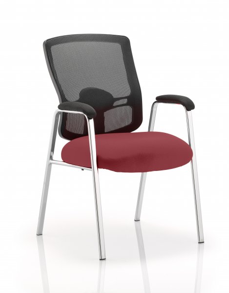 Conference & Visitor Chair | Mesh Back | Ginseng Chilli Red Seat | Portland