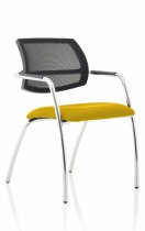 Stackable Visitor & Conference Chair | Mesh Back | Senna Yellow Seat | Swift