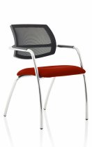Stackable Visitor & Conference Chair | Mesh Back | Ginseng Chilli Red Seat | Swift