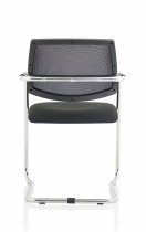 Cantilever Visitor Chair | Mesh Back | Black Seat | Swift
