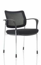 Stackable Conference Chair | Chrome Frame | Mesh Back | Black Seat | Brunswick Deluxe