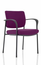 Stackable Conference Chair | Black Frame | Fabric Back | Tansy Purple | Brunswick Deluxe
