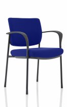 Stackable Conference Chair | Black Frame | Fabric Back | Stevia Blue | Brunswick Deluxe