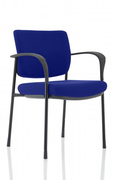 Stackable Conference Chair | Black Frame | Fabric Back | Stevia Blue | Brunswick Deluxe