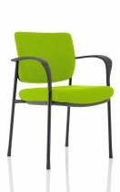 Stackable Conference Chair | Black Frame | Fabric Back | Myrrh Green | Brunswick Deluxe