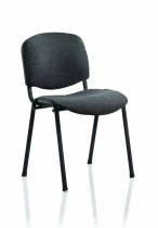 Stacking Chair | No Arms | Black Frame | Charcoal | ISO | *MIN QTY 4