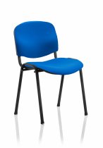 Stacking Chair | No Arms | Black Frame | Blue | ISO | *MIN QTY 4