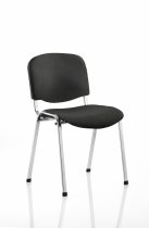 Stacking Chair | No Arms | Chrome Frame | Black | ISO | *MIN QTY 4