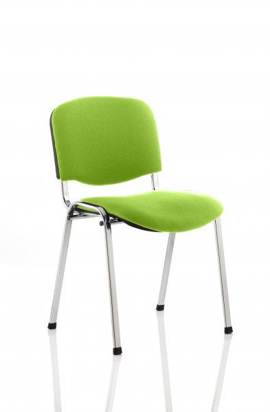 Stacking Chair | No Arms | Chrome Frame | Myrrh Green | ISO