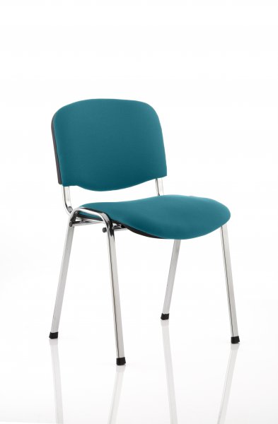 Stacking Chair | No Arms | Chrome Frame | Maringa Teal | ISO