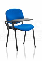 Stacking Chair | Right Handed Foldaway Writing Kit | Black Frame | Blue | ISO | *MIN QTY 4