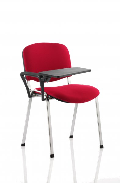 Stacking Chair | Right Handed Foldaway Writing Kit | Black Frame | Mesh Back | Black Seat | ISO | *MIN QTY 4