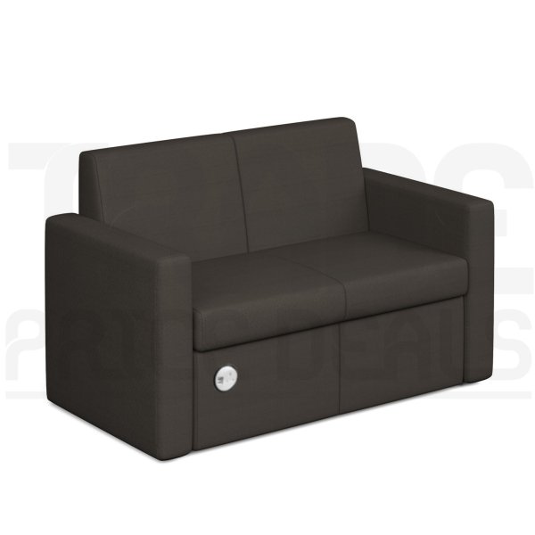 2 Seater Sofa | 1340mm Wide | Present Grey | Power Supply | Oslo