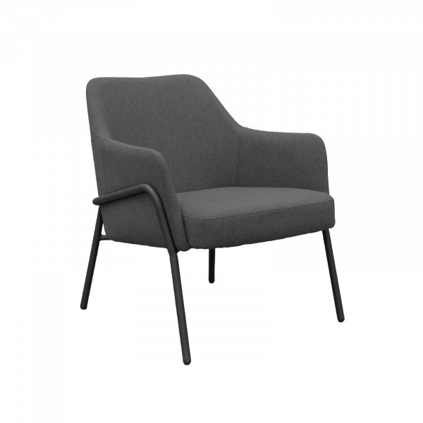 Soft Seating Chairs | Dark Grey | Black Frame | Corby