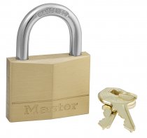 Brass Padlock | 25mm Shackle | 5 Pin | 2 Keys | Master Lock