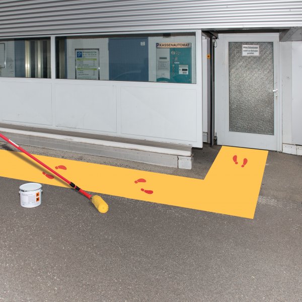 PROline Industrial Outdoor Floor Paint | 5 Litre Tin | 25² Coverage | Yellow Paint | RAL 1023
