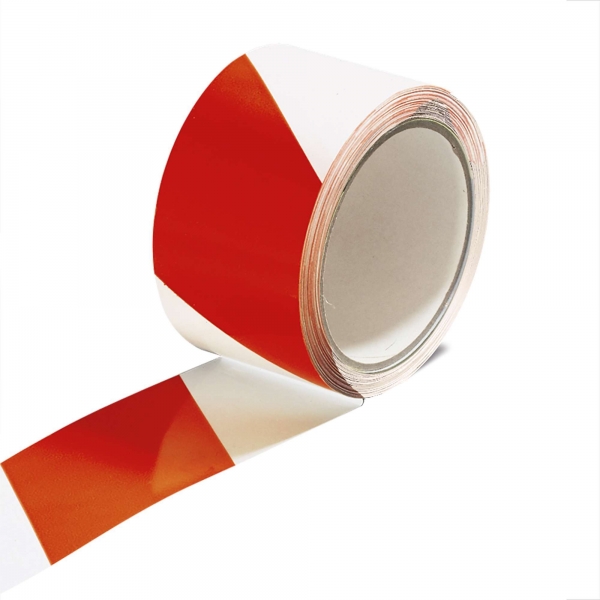 Non-Reflective Hazard Warning Tape | 60mm Wide x 66m Long | Red/White
