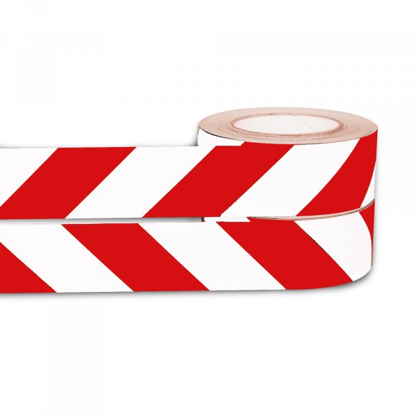 Reflective Hazard Warning Tape Kit | 2 x Rolls of Reflective Floor Tape | 50mm x 25m | Red/White