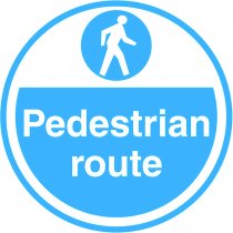 PROline Floor Sign | Pedestrian Route | 450mm | Anti Slip Vinyl Sticker With Self Adhesive Backing