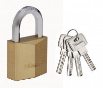 High Security Hexagonal Brass Padlock | 23mm Shackle | Master Lock