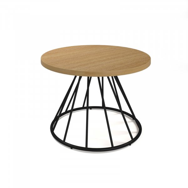 Coffee Table | 500 x 500mm | 430mm High | Kendal Oak | Spiral Base | Figaro