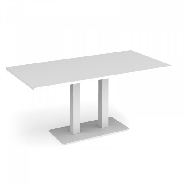 Café Table | 1600 x 800mm | 725mm High | White | White Base | Eros