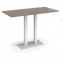 Poseur Table | 1600 x 800mm | 1100mm High | Barcelona Walnut | White Base | Eros