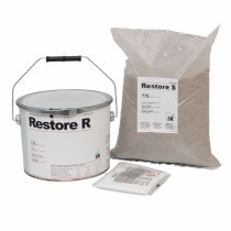 RESTORE Surface Repair Kit | For Concrete, Asphalt & Screed | 9kg per m2 Coverage | 12kg Quartz Sand Filler, 5kg Binder & 0.2kg Hardener