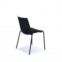 Multi Purpose Plastic Chair | Black Legs | Black | Harmony