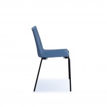 Multi Purpose Plastic Chair | Black Legs | Blue | Harmony