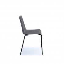 Multi Purpose Plastic Chair | Black Legs | Grey | Harmony