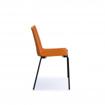 Multi Purpose Plastic Chair | Black Legs | Orange | Harmony