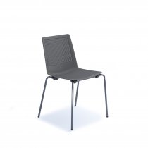 Multi Purpose Plastic Chair | Chrome Legs | Grey | Harmony