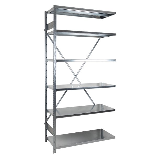 Extension Bay | Galvanised Steel Shelving | 2000h x 1150w x 300d mm | 6 Levels | 120kg Max Weight per Shelf | EXPO 4G