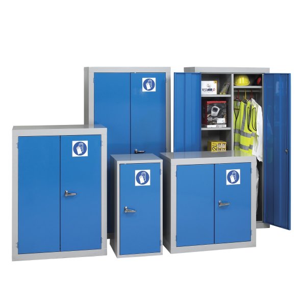 PPE Locker | Centre Divider | 3 Shelves | 1 Hanging Rail | 1830 x 915 x 457mm | Redditek