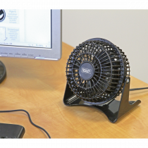 4" Mini Desk Fan | Single Speed | Black | Sealey