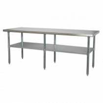 Stainless Steel Workbench | 890h x 2135w x 760d mm | Top Shelf 120kg UDL | Sealey