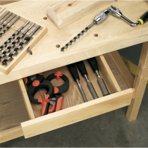 Woodworking Workbench | 850h x 1520w x 620d mm | Birchwood | 2 Vices | Sealey