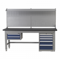 Industrial Cabinet Workstation | 850h x 1500w x 750d mm | LH 2 Drawers | RH 5 Drawers | Sealey