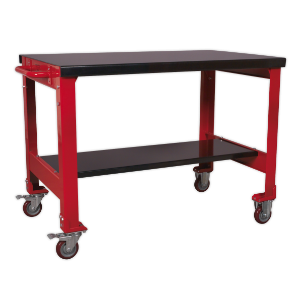 Mobile Workbench | 830h x 1180w x 700d mm | 300kg UDL | 2 Levels | Sealey