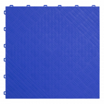 Chequer Plate Floor Tiles | Pack of 9 | 1.44m² | Polypropylene | 18mm Thick | Blue | Sealey
