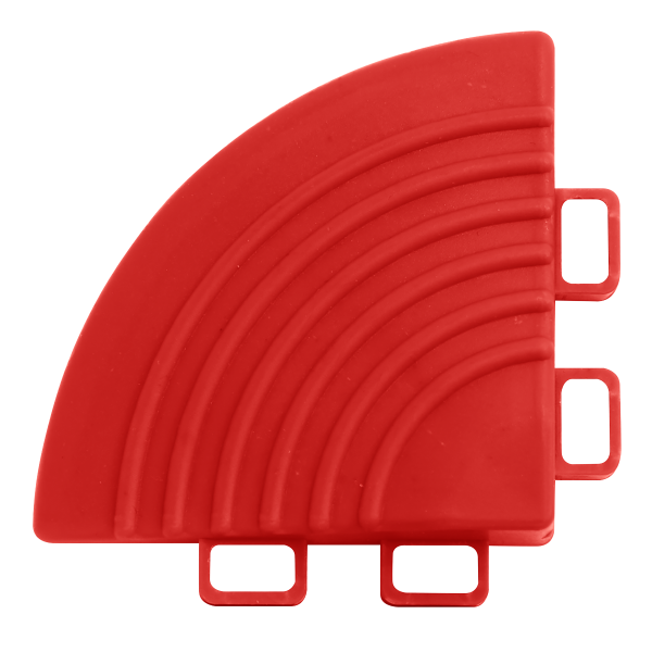 Corner Pieces | Pack of 4 | 60 x 60mm | Polypropylene | Red | Sealey