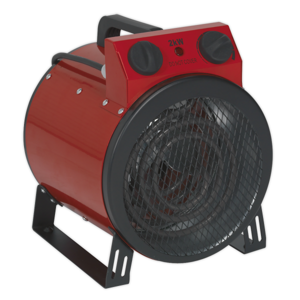 Industrial Electric Fan Heater | 2kW | Black & Red | Sealey