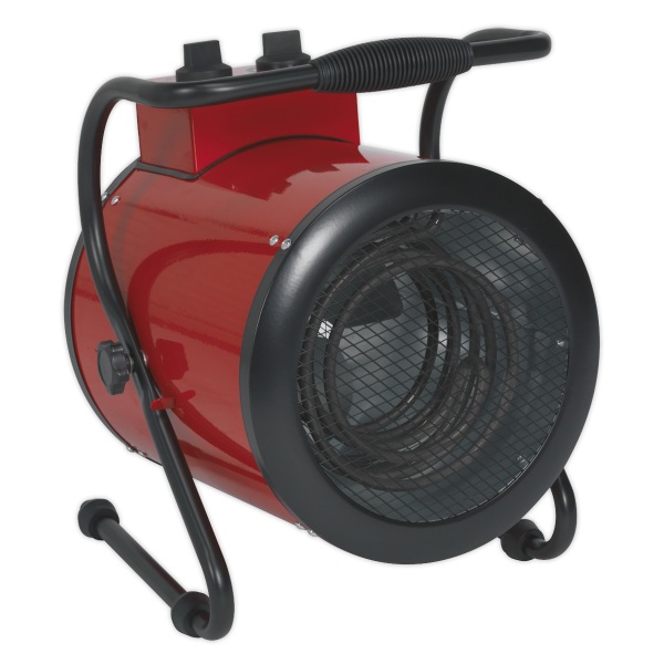 Industrial Electric Fan Heater | 3kW | Black & Red | Sealey